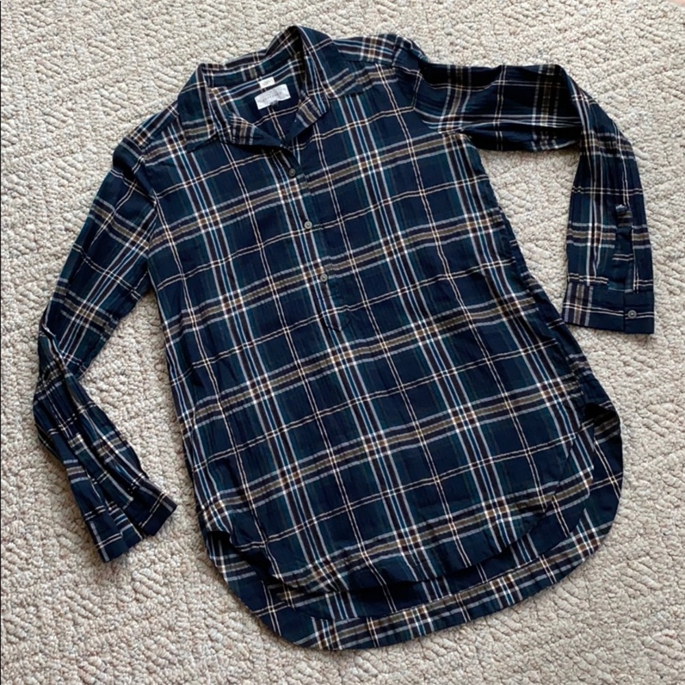 Loft plaid tunic shirt